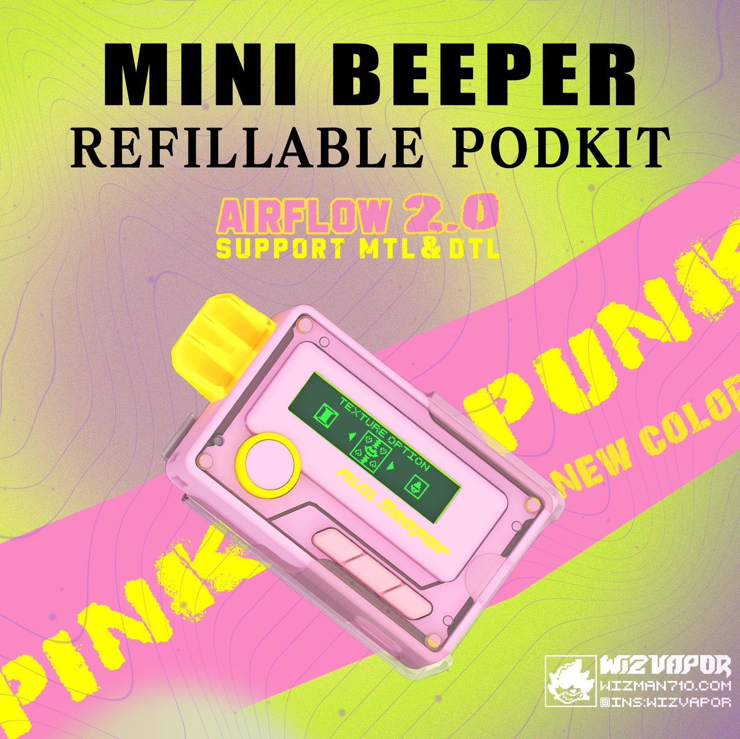 Pink Punk 粉紅朋克-MINI BEEPER 2.0